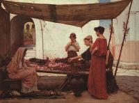 Waterhouse, John William - A Grecian Flower Market